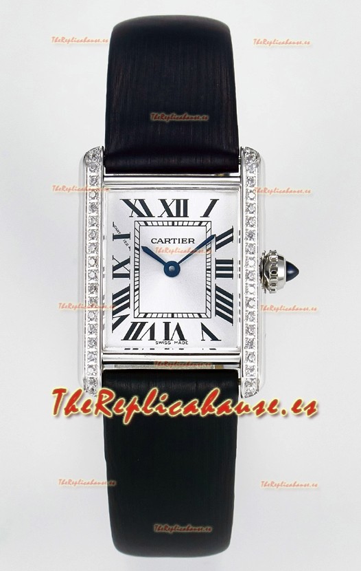 Tank Must Cartier Super Clone Edition 29MM Reloj en Caja Acero Dial Blanco 