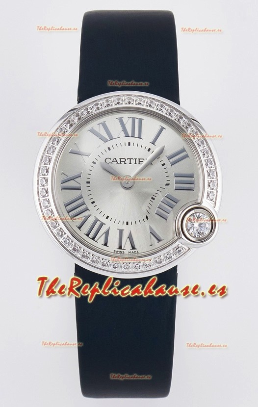 Ballon Blanc De Cartier Reloj Super Clone 30MM Caja Acero 