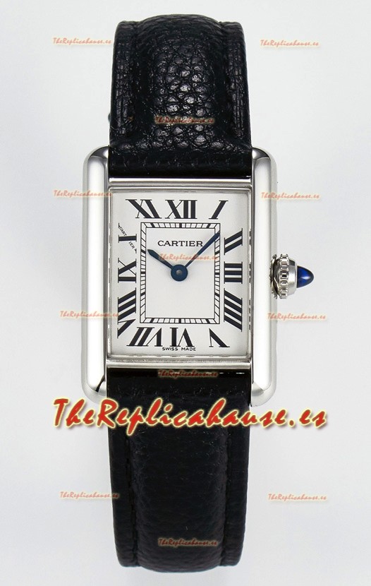 Tank Must Cartier Super Clone Edition 29MM Reloj en Caja Acero Dial Blanco 