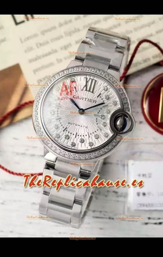 Ballon De Cartier Reloj Suizo Automático Calidad Espejo 1:1 33MM en Acero Inoxidable