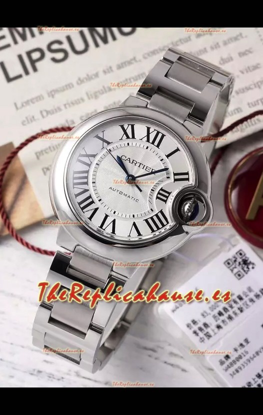 Ballon De Cartier Suizo Automático 1:1 Calidad Espejo 33MM en Caja Acero