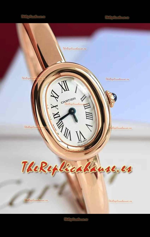 Baignoire De Cartier Oro Rosado Reloj Réplica Cuarzo Super Clone