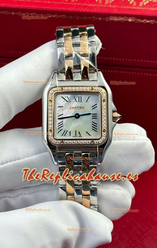 PANTHERE de Cartier Edition 27mm Dial Perla Reloj Suizo Espejo 1:1 Caja Oro Rosado Dos Tonos