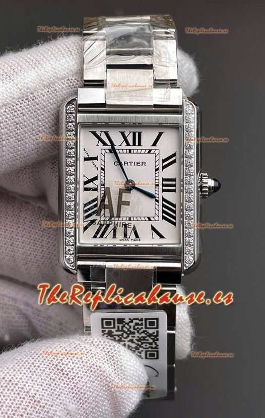 Cartier Tank Solo Reloj Cuarzo Suizo Caja y Correa en Acero - Caja 31MM