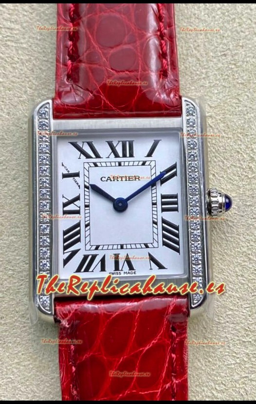 Cartier Tank Solo Reloj Cuarzo Suizo Caja en Acero Inoxidable - Ancho 27MM Réplica Espejo 1:1