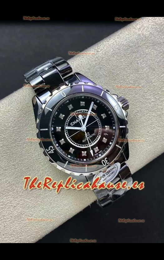 Chanel J12 38MM Caja Cerámica Negra Reloj Automático Réplica Espejo 1:1
