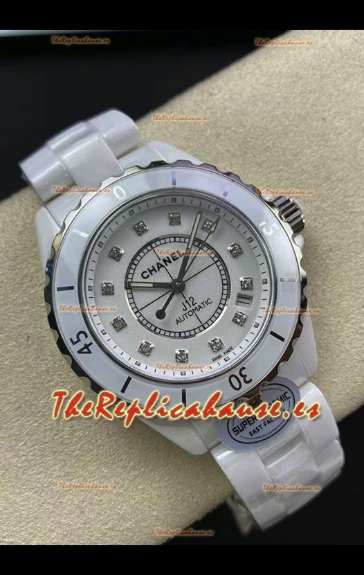 Chanel J12 38MM Caja Cerámica Blanca Reloj Automático Réplica Espejo 1:1