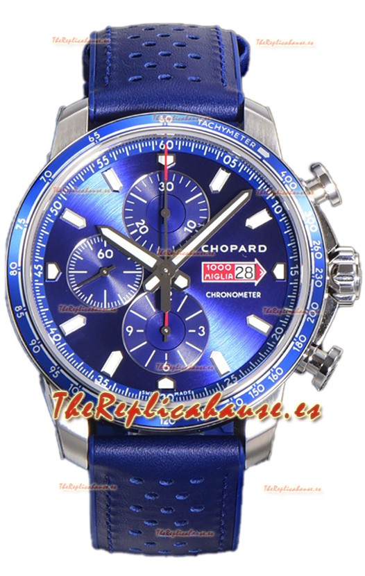 Chopard Mille Miglia GTA Chronograph Dial Azul - Caja Acero Reloj Réplica Espejo 1:1 