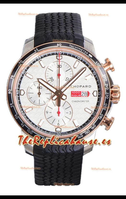 Chopard Mille Miglia GTA Cronógrafo Dos Tonos Réplica Espejo 1:1 - Dial Blanco 