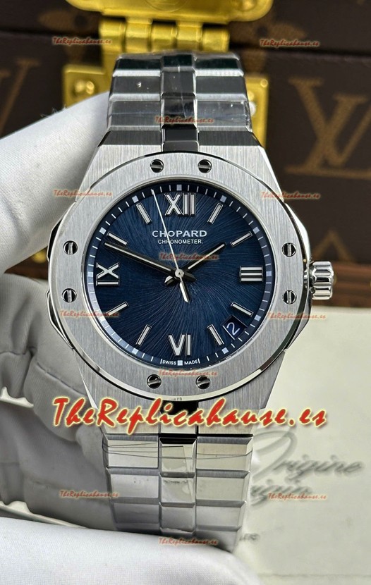 Chopard Alpine Eagle Acero Inoxidable Dial Azul Super Clone Reloj Réplica 