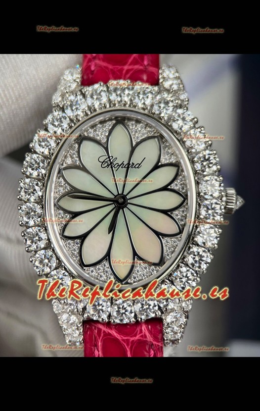 Chopard Super Clone L'Heure du Diamant Mossanites Reloj Caja Acero 34MM