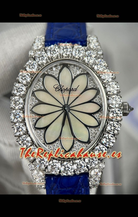 Chopard Super Clone L'Heure du Diamant Mossanites Reloj Caja Acero 34MM