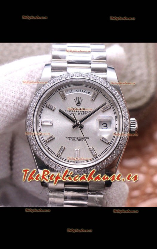 Rolex Day Date Presidential Acero 904L 40MM - Dial Acero Calidad a Espejo 1:1
