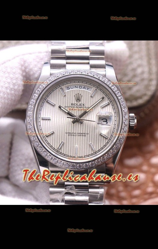 Rolex Day Date Presidential Acero 904L 40MM - Dial Acero Calidad a Espejo 1:1