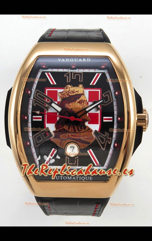 Franck Muller Vanguard Skenderbeu Croatia Oro Rosado Reloj Réplica Suizo