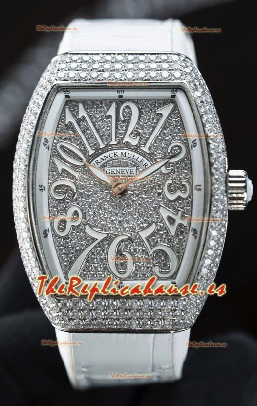 Franck Muller V32 Cuarzo Suizo Moissanita 1:1 Reloj Réplica36MM