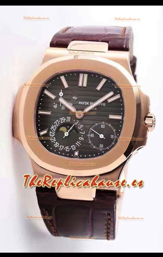 Patek Philippe Nautilus 5712/R Réplica en Calidad 1:1 Dial Marrón Correa de Piel
