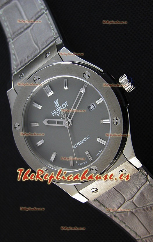Hublot Classic Fusion Racing Reloj Réplica Suizo en Titanio color Gris - Réplica a Espejo 1:1