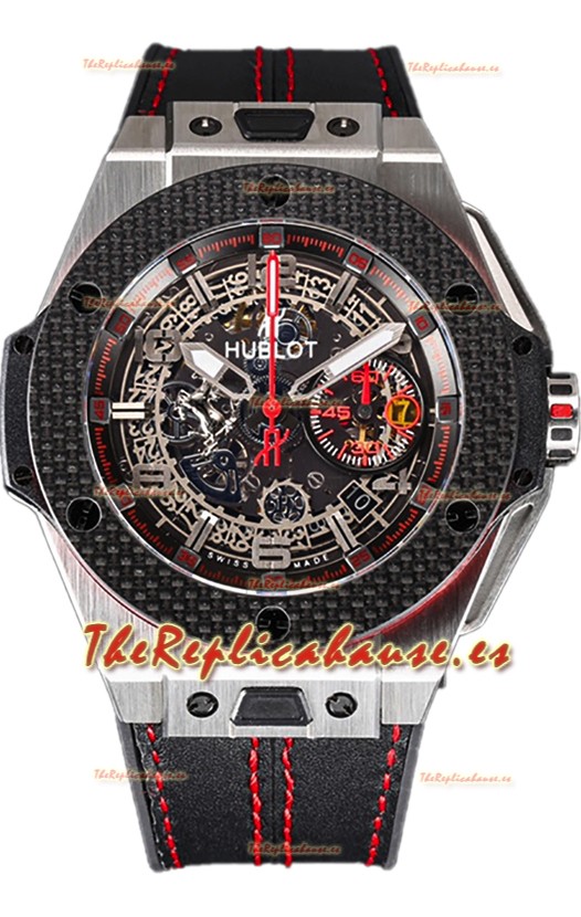 Hublot Big Bang Edición F1 "Titanium Carbon" Cronógrafo Reloj Réplica Suiza 