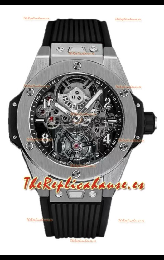 Hublot Big Bang Tourbillon Reloj Caja Titanio en 45MM Réplica Espejo 1:1