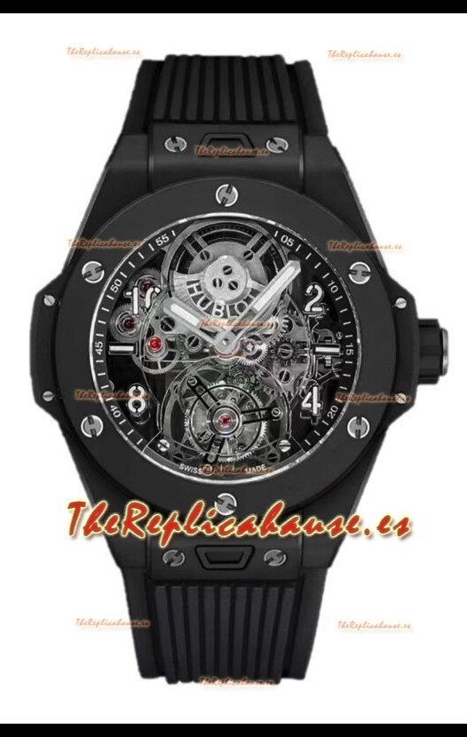Hublot Big Bang Tourbillon Reloj Caja Cerámica en 45MM Réplica Espejo 1:1