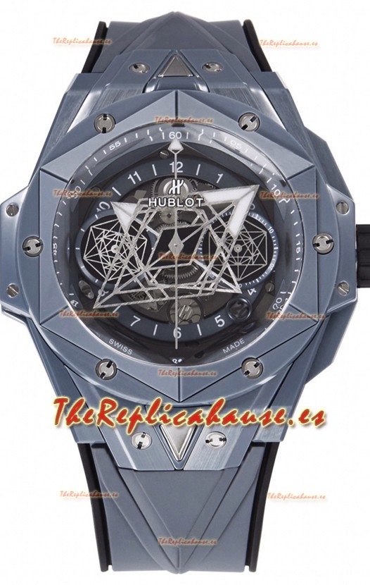 Hublot Big Bang UNICO Sang Bleu II Cerámica Gris Calidad Espejo 1:1 Reloj Réplica Suiza