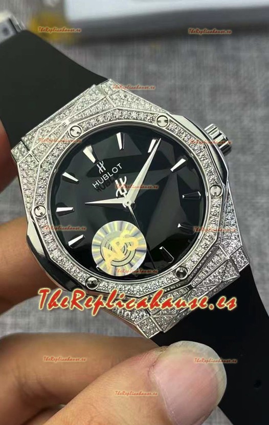 Hublot Classic Fusion Edición Orlinski PAVE Dial Negro Reloj Réplica Suizo 40MM