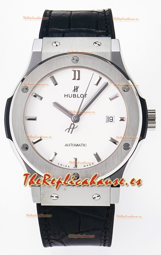Hublot Super Clone Classic Fusion Titanium 42MM Reloj Réplica Espejo 1:1 Dial Blanco