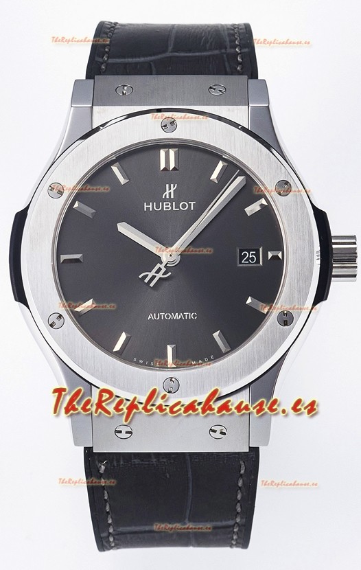 Hublot Super Clone Classic Fusion Titanium 42MM Reloj Réplica Espejo 1:1 Dial Gris