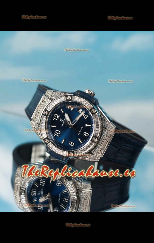Hublot Big Bang One Click King Dial Azul Caja Acero Reloj Réplica Suizo 39MM