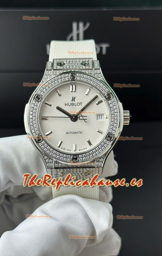 Hublot Super Clone Classic Fusion Titanium 38MM Reloj Réplica Espejo 1:1 Dial Blanco