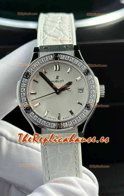 Hublot Super Clone Classic Fusion Titanium 33MM Reloj Réplica Espejo 1:1 Dial Blanco