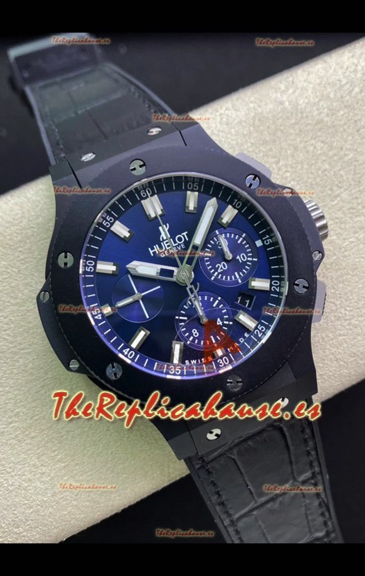 Hublot Super Clone Big Bang Edition Reloj en Caja Cerámica Dial Azul Réplica Espejo 1:1