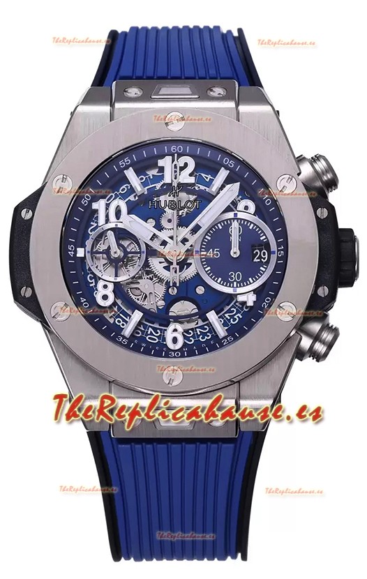 Hublot Big Bang Unico Caja de Acero Inoxidable Azul Edición Reloj Réplica a Espejo 1:1