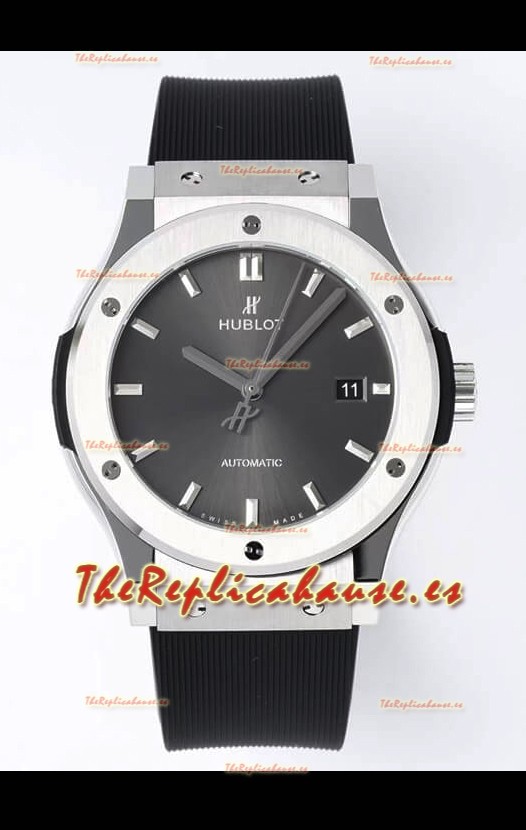Hublot Classic Fusion Acero Dial Gris 42MM Reloj Réplica Suizo Calidad Espejo 1:1