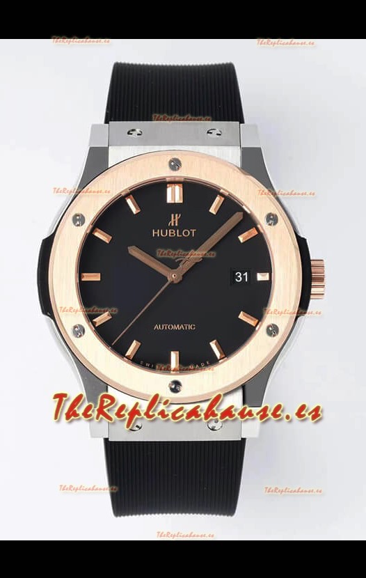 Hublot Classic Fusion Dial Negro de Dos Tonos 42MM Reloj Réplica Suizo Calidad Espejo 1:1
