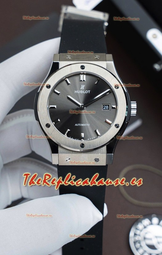 Reloj Hublot Super Clone Classic Fusion Titanio Dial Gris 42MM