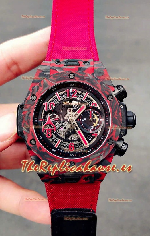 Hublot Big Bang Unico Red Carbon Las Vegas Boutique Edition Reloj Réplica Suizo