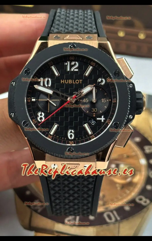 Hublot Big Bang Super Clone 20th Anniversary Titanium Caja Oro Rosado Reloj Réplica