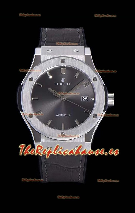 Hublot Classic Fusion Reloj Réplica Suizo a espejo 1:1 Caja en Acero 904L Dial Gris