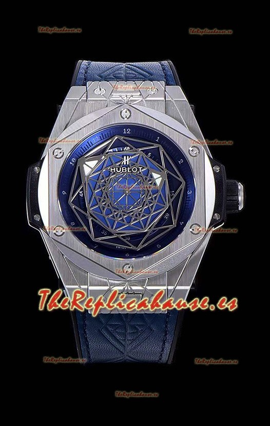 Hublot Big Bang One Click Sang Bleu Reloj Réplica a espejo 1:1 Caja en Acero Inoxidable 45MM - Dial Azul