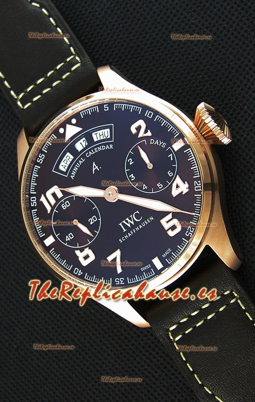 IWC Big Pilot Annual Calender Antoine de Saint Exupéry Dial Marrón IW502706 Réplica a Espejo 1:1