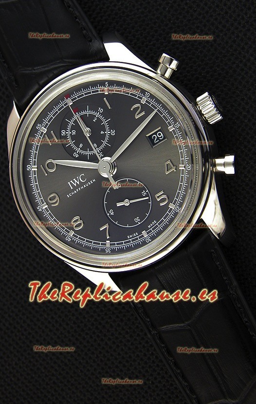 IWC Portugieser Chronograph Classic IW390302 Reloj Réplica Suizo Dial Gris
