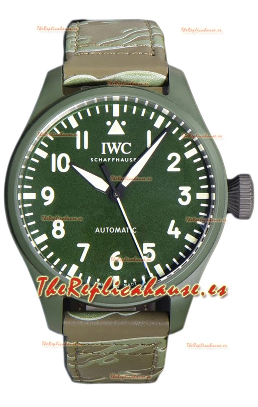 IWC Big Pilot's Edición Top Gun Woodland 43MM Caja Cerámica Reloj Réplica Suiza 