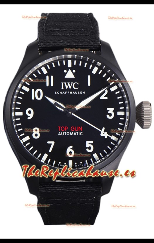 IWC Big Pilot's IW326906 Edición Top Gun 43MM Correa Nylon Negra Cerámica Réplica Suiza 