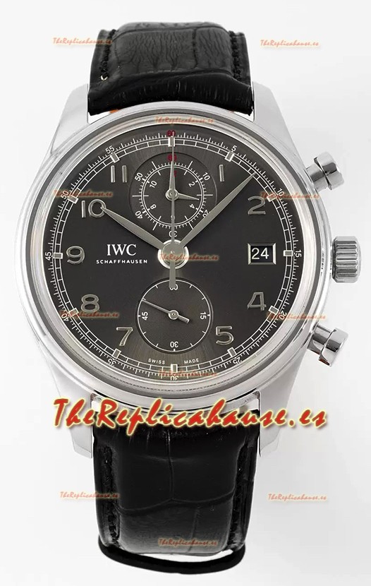 IWC Portugieser Cronógrafo Clasico IW390404 Dial Gris Reloj Réplica Suizo