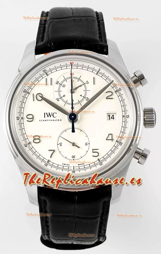 IWC Portugieser Cronógrafo Clásico IW390403 Dial Blanco Reloj Réplica Suizo