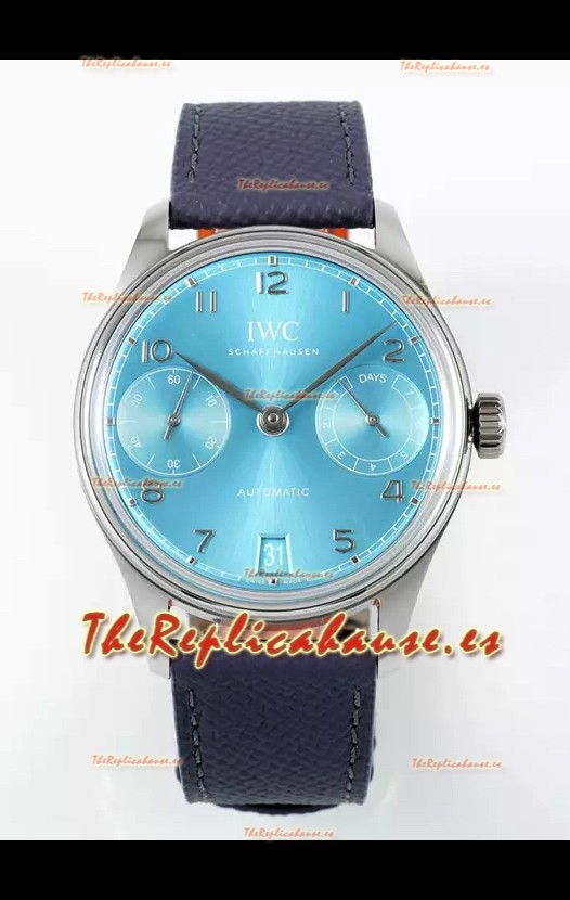 IWC Super Clone Portugieser Reloj Réplica Suizo Espejo 1:1 Dial Turquesa Reloj Caja Acero