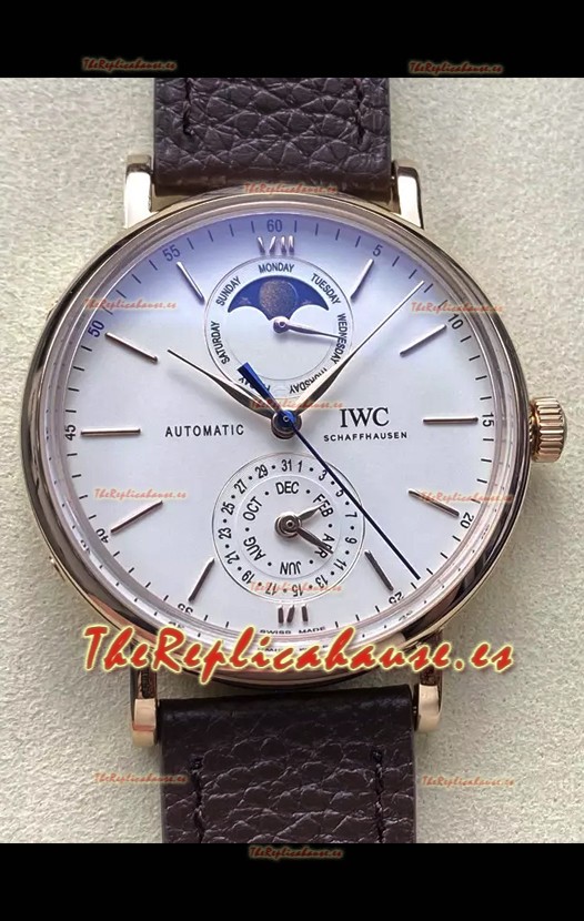 IWC IW359002 Portofino Complete Calendar Oro Rosado Reloj Réplica Suizo 