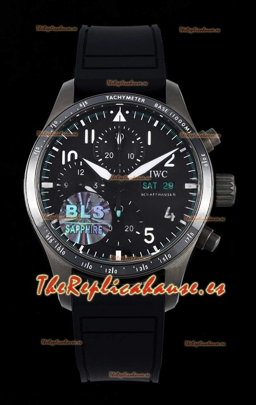 IWC Pilot's IW388306 Super Clone Chronograph 41 Mercedes-AMG Pertonas F1 Reloj Cerámica